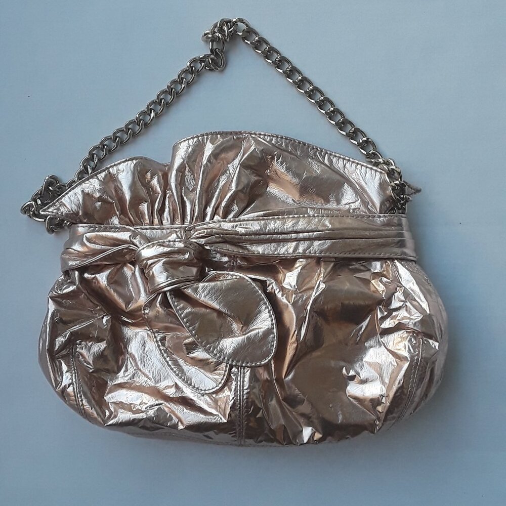 Loeffler Randall for Target Handbag Gold Tone Metallic Manmade Chain Link Strap